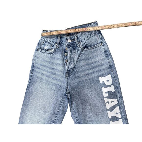 Playboy By PacSun Light Wash Womens Jeans Size 23 100% Cotton Denim Machine Wash - Picture 11 of 12